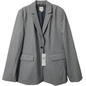 Calvin Klein Ponte Blazer Medium Gray Melange- XL